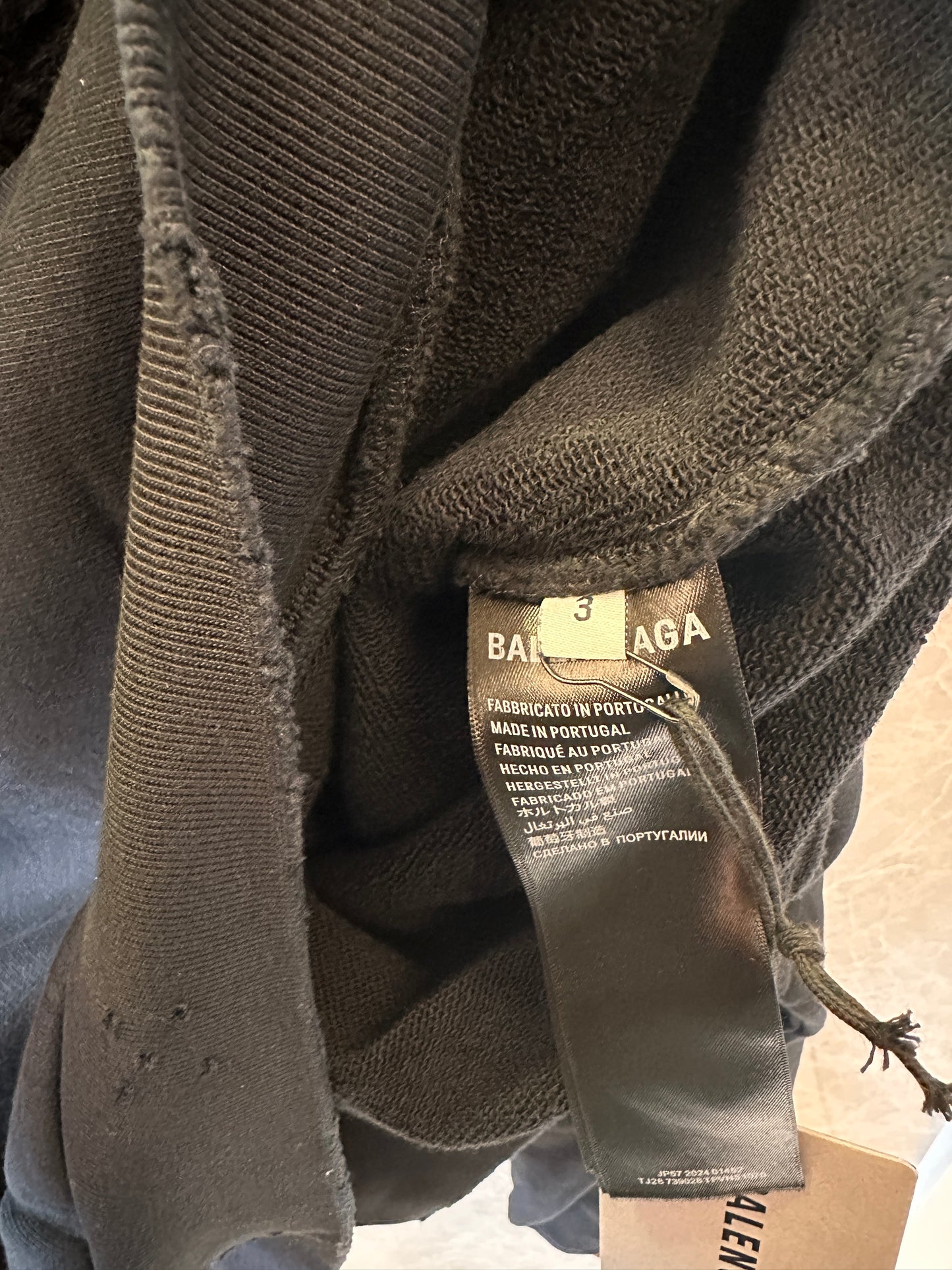 Balenciaga Metallic Logo Oversized Hoodie