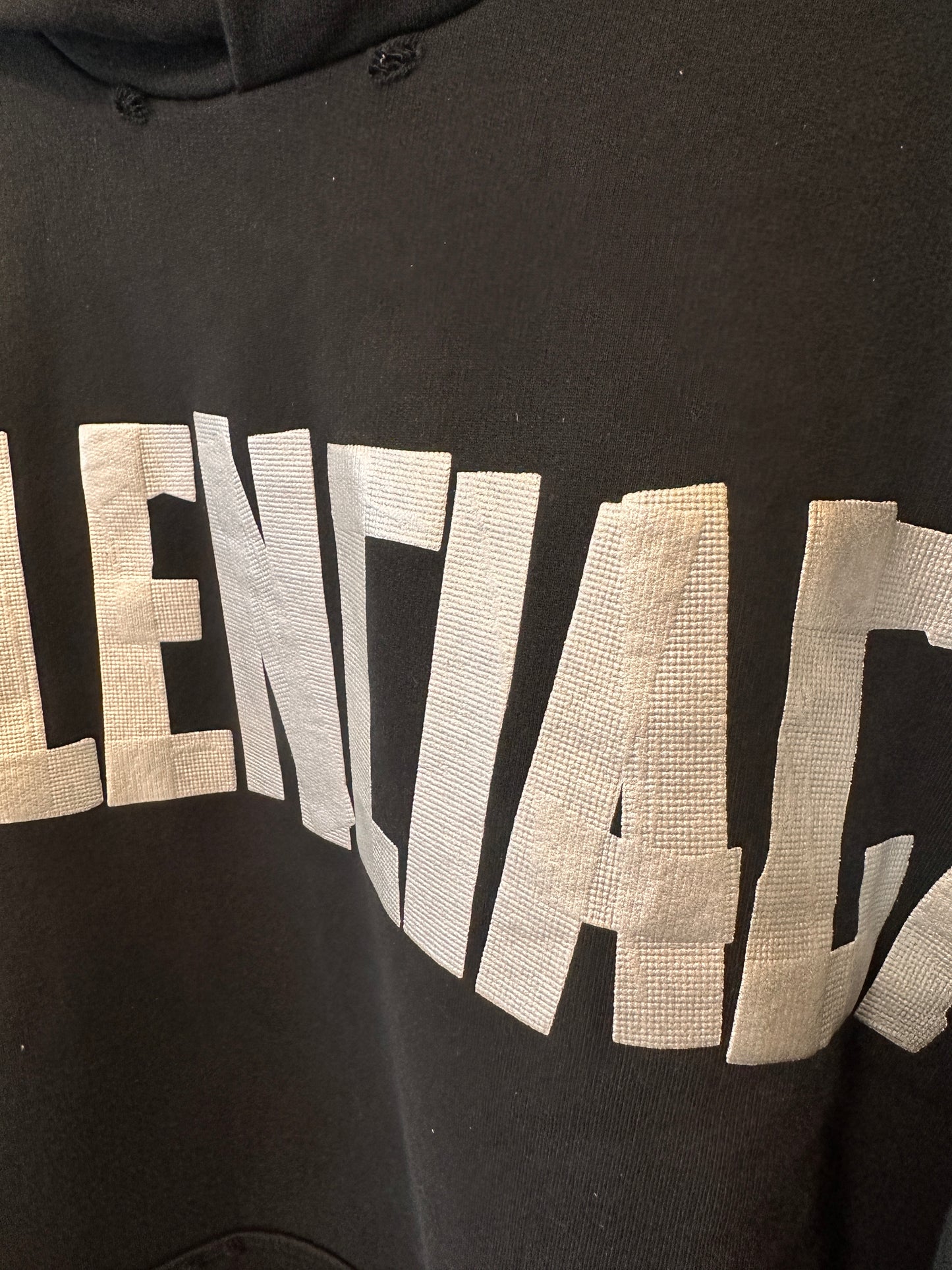 Balenciaga Metallic Logo Oversized Hoodie