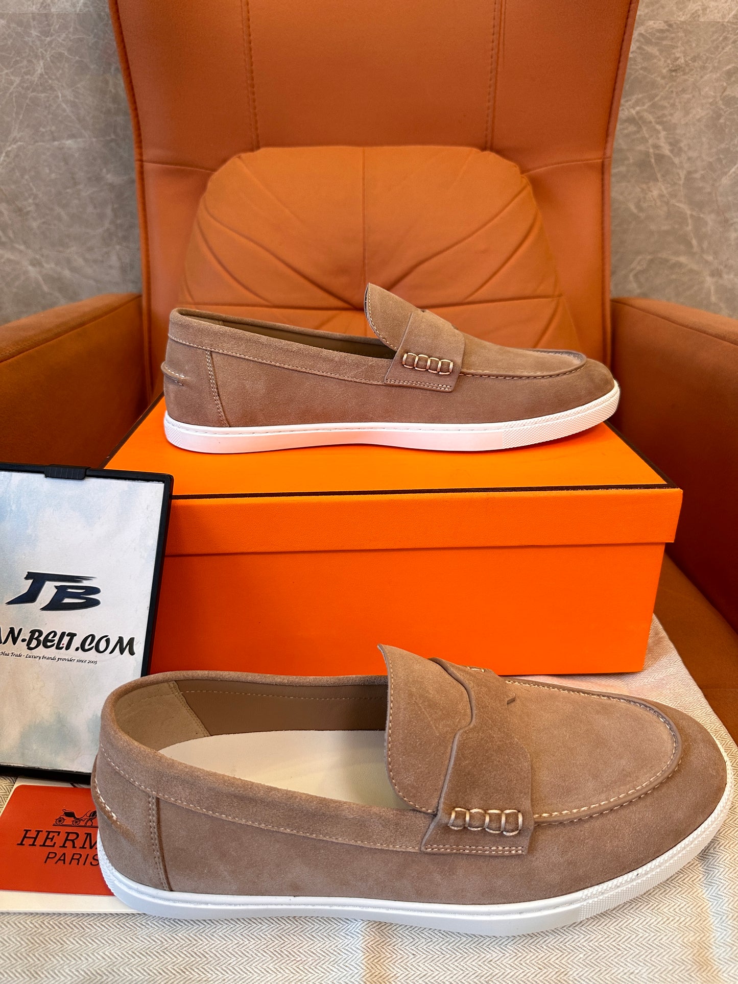 Mocasines de ante de Hermès