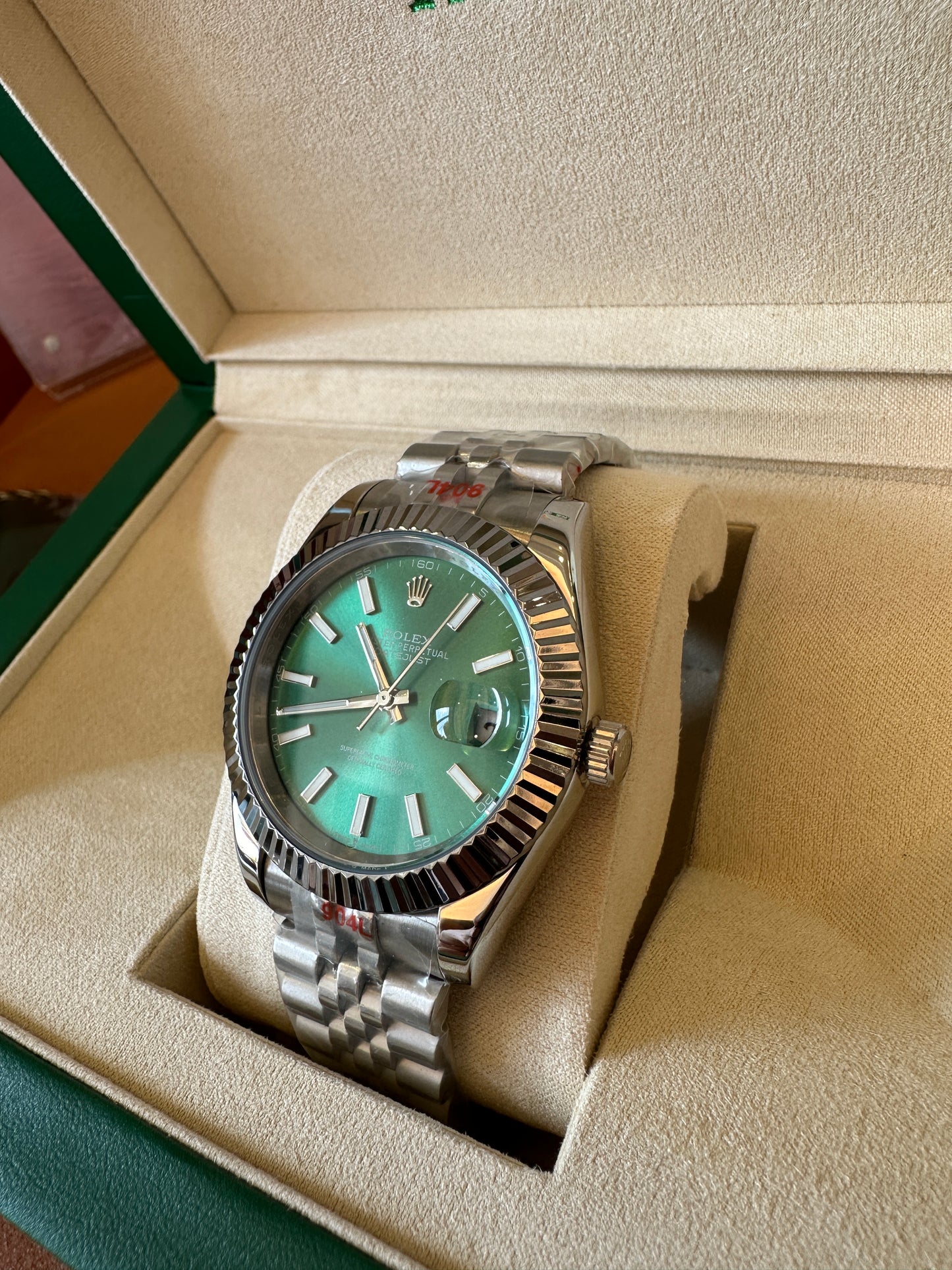 Rolex Datejust Green Dial 41mm Watch Jubilee Bracelet 904L Steel