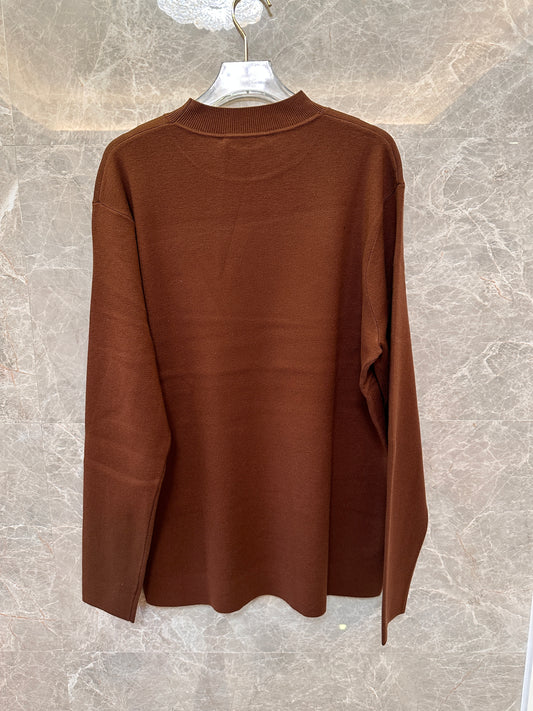 Prada men's camel brown cashmere sweater