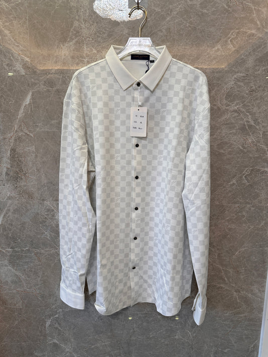 Camisa blanca de cuadros damier de Louis Vuitton para hombre