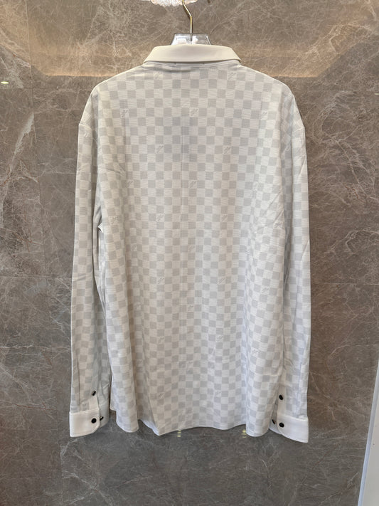 Camisa blanca de cuadros damier de Louis Vuitton para hombre