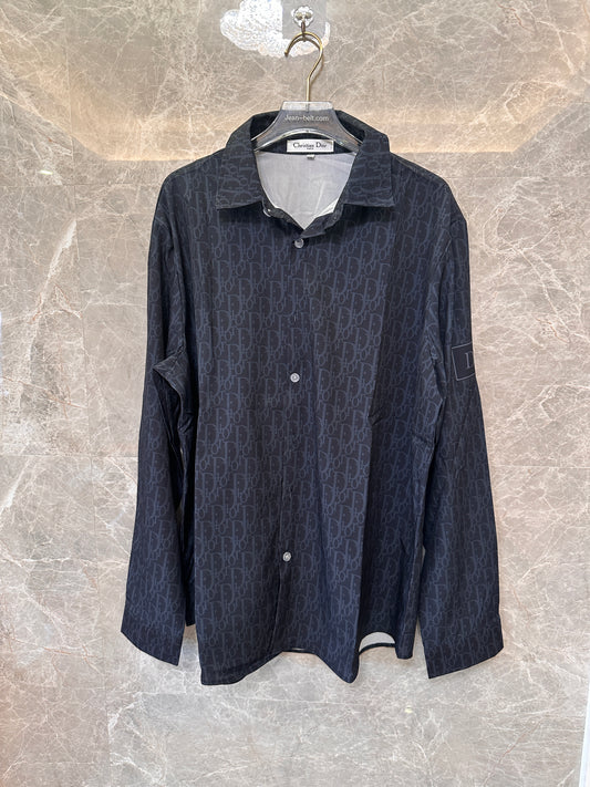 Camisa negra con monograma de Christian Dior para hombre