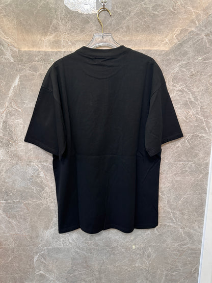Amiri Black T-shirt with Red Snake Graphic