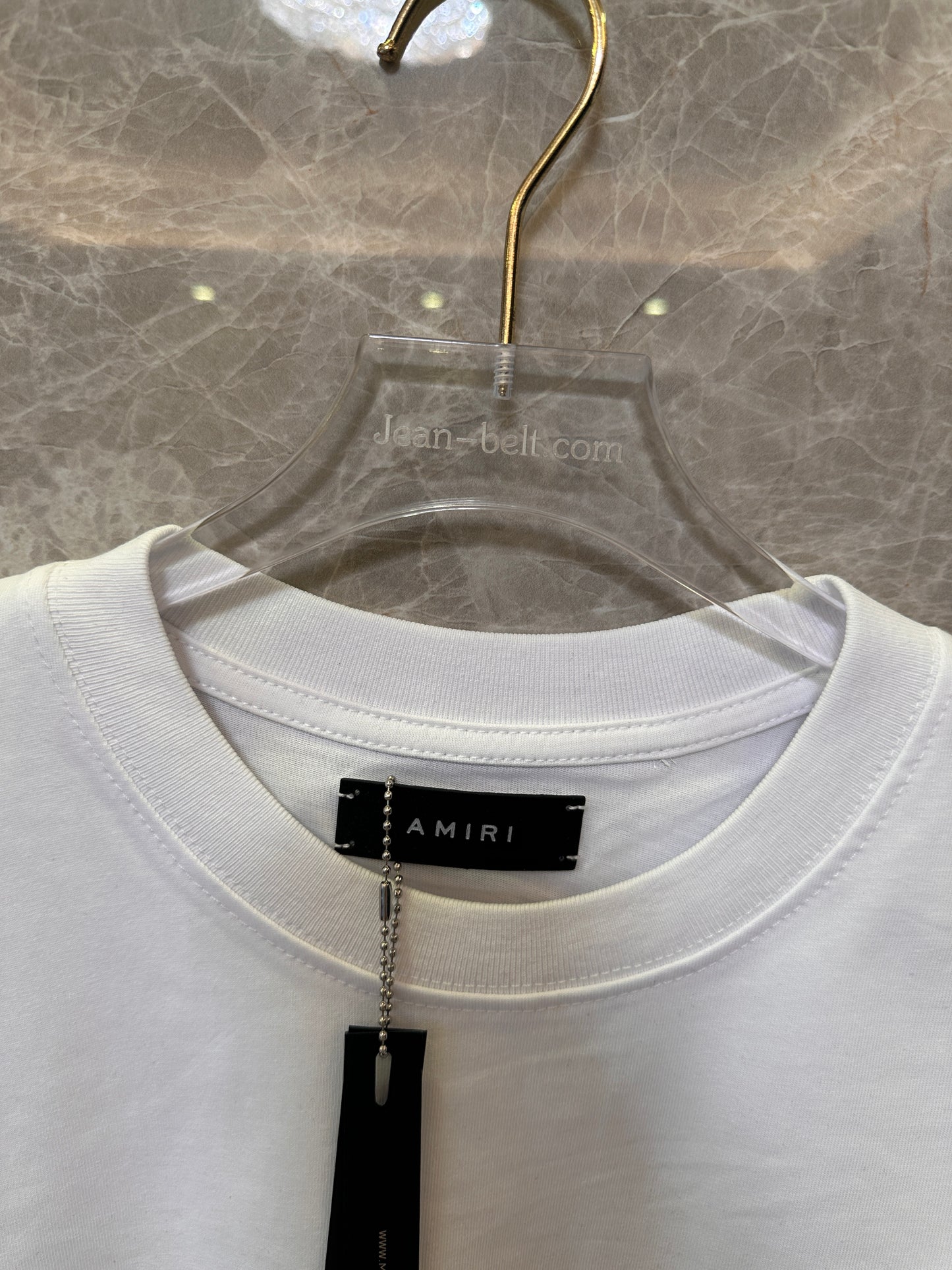 Amiri White Logo Print T-shirt