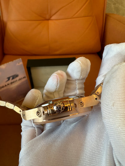 Patek Philippe Nautilus Rose Gold Automatic Watch with Moonphase Display