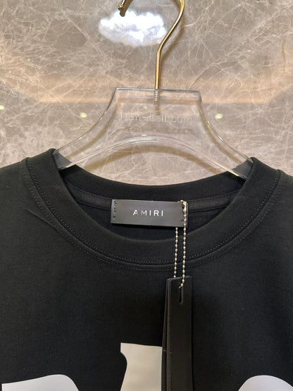 Amiri Black T-shirt with Iconic MA Logo