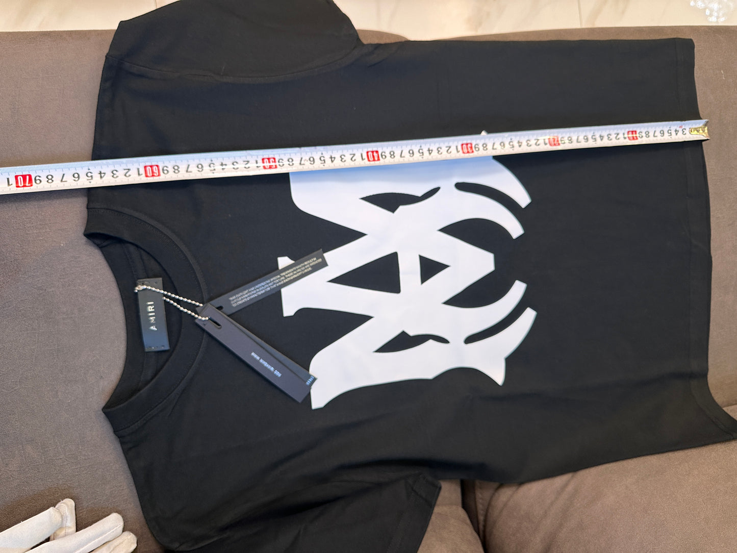 Amiri Black T-shirt with Iconic MA Logo