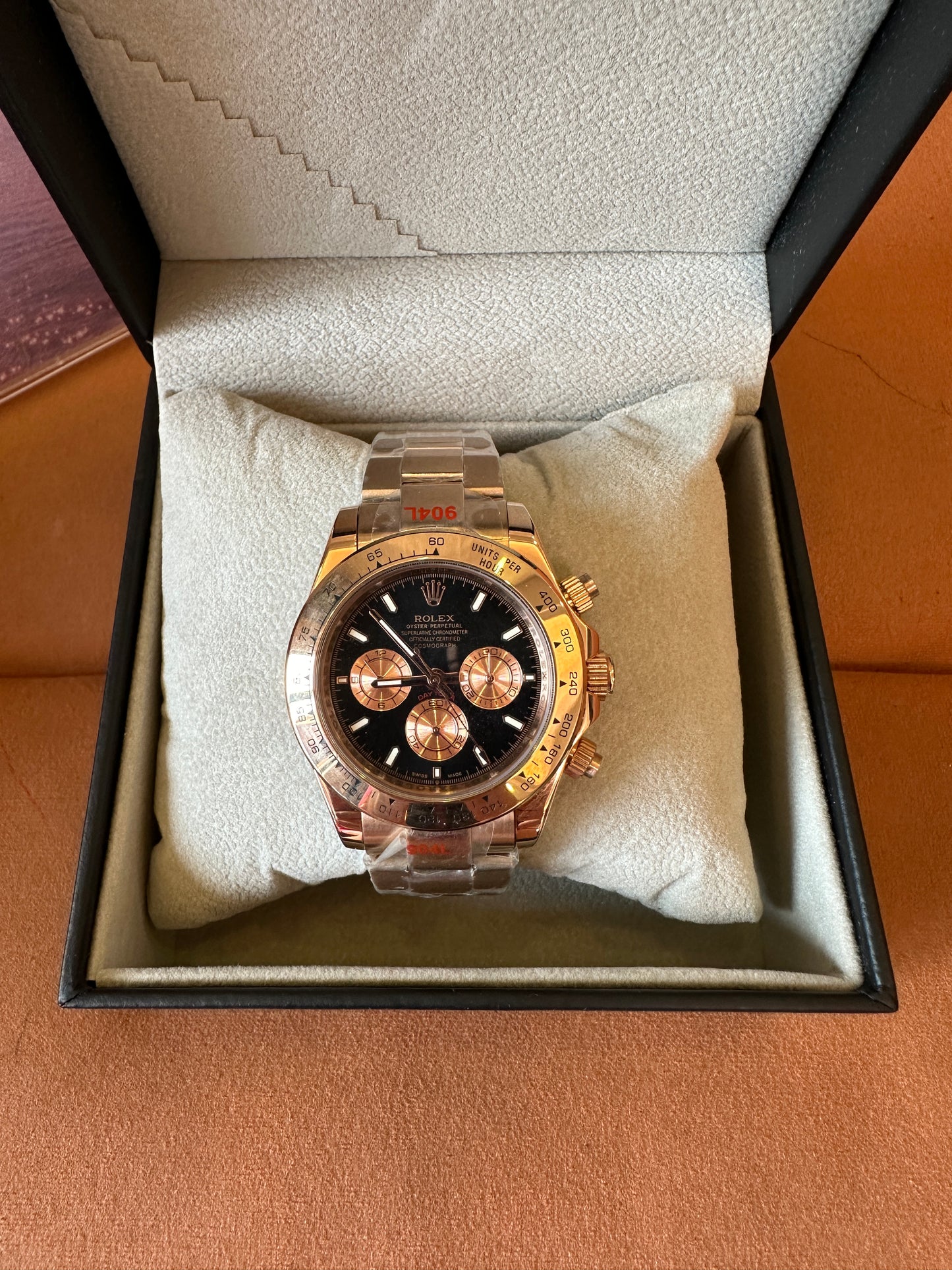 Rolex Daytona Black & Rose Gold Chronograph Watch – 40mm
