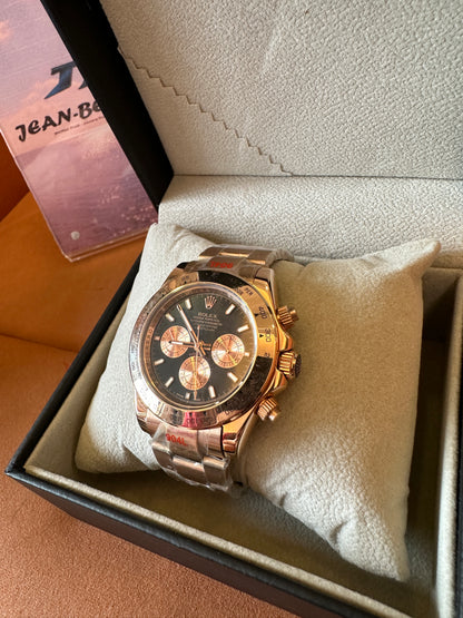 Rolex Daytona Black & Rose Gold Chronograph Watch – 40mm