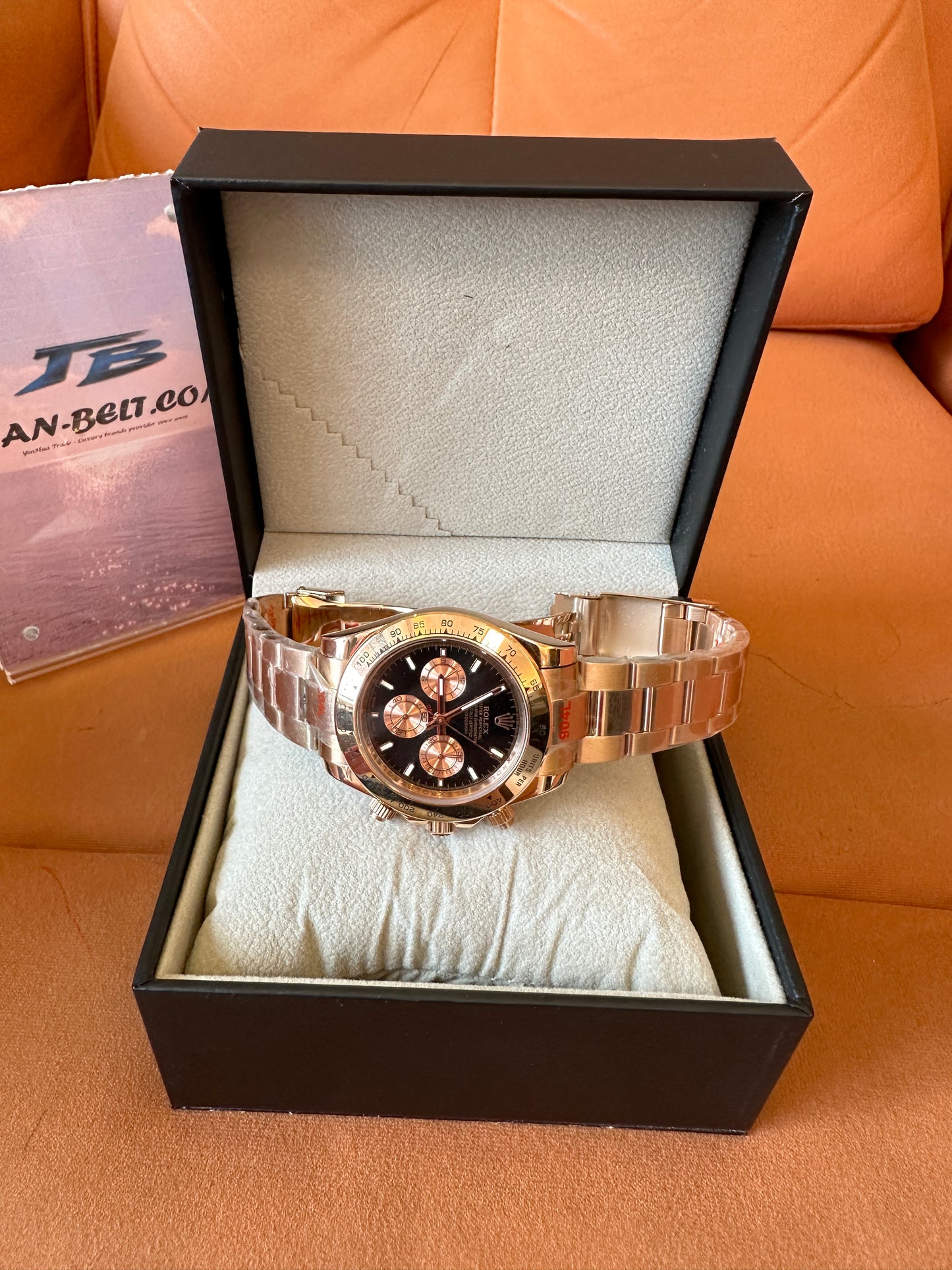 Rolex Daytona Black & Rose Gold Chronograph Watch – 40mm