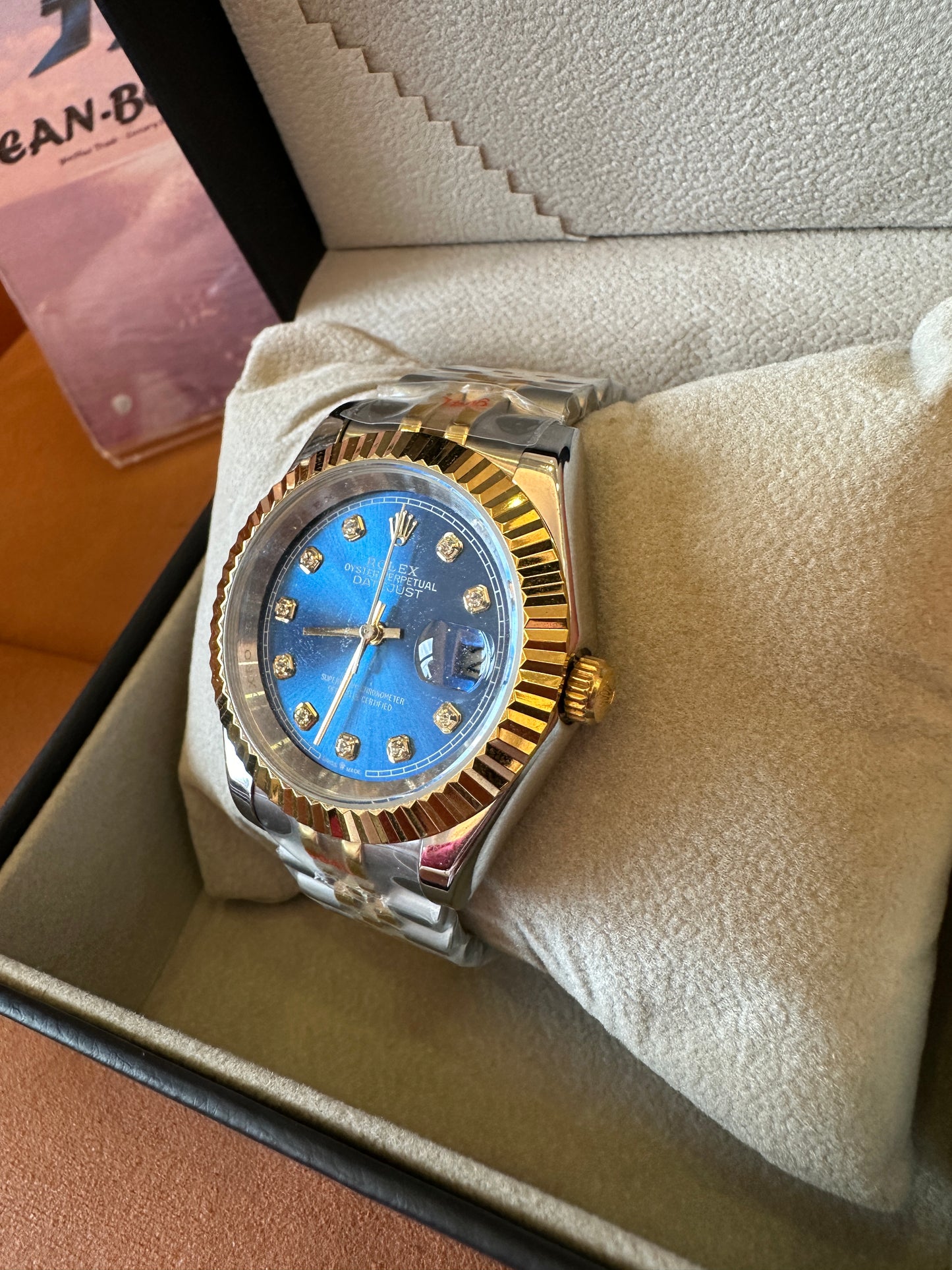 Rolex Datejust 36mm Blue Diamond Dial Two-Tone Watch