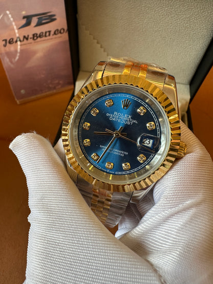 Rolex Datejust 36mm Blue Diamond Dial Two-Tone Watch