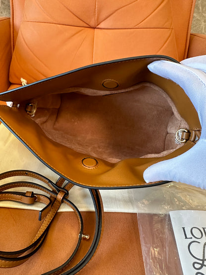 Loewe Gate Pocket Shoulder Bag in Caramel Calfskin Leather