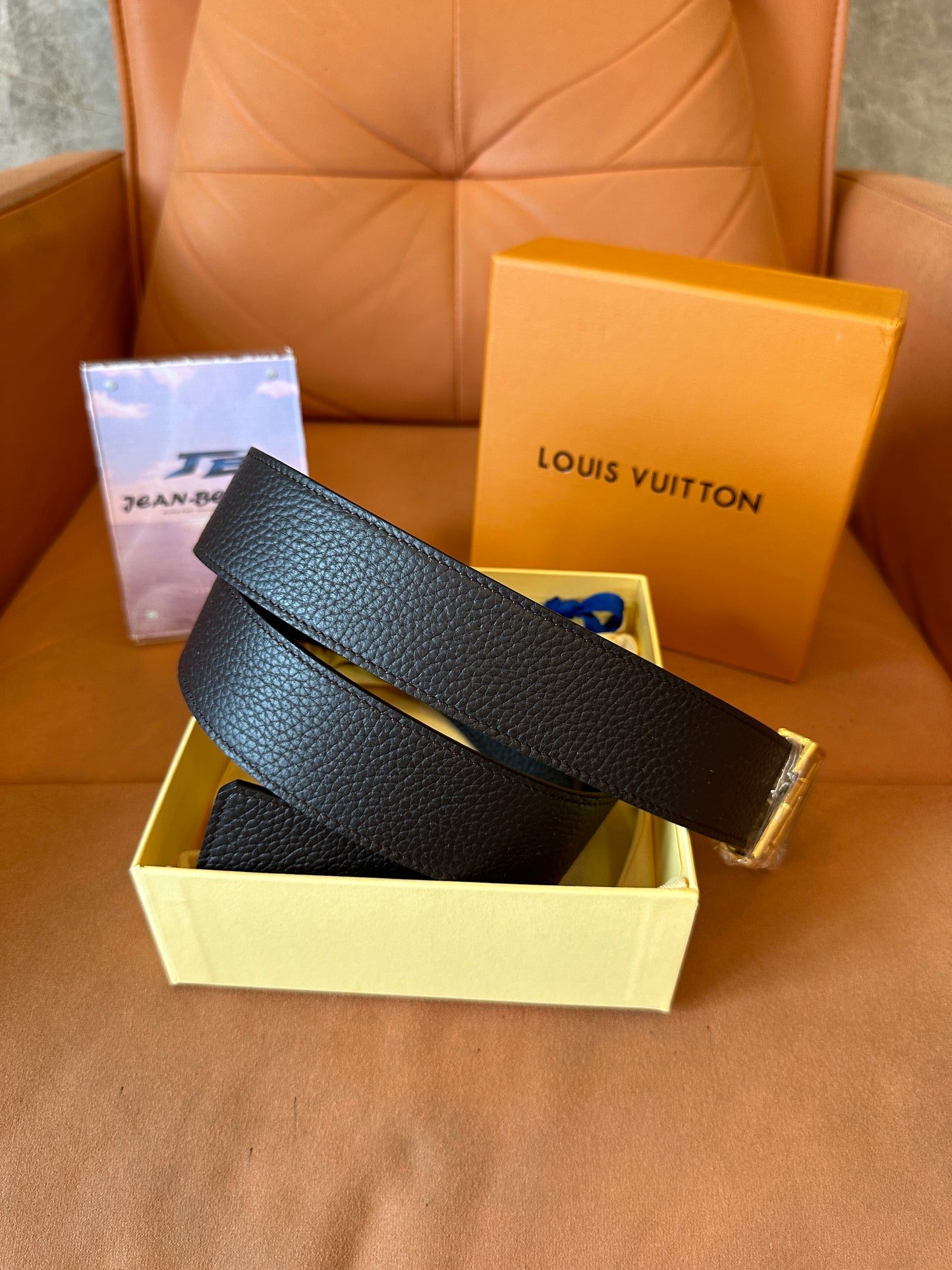 Louis Vuitton LV Initiales Belt Black Leather