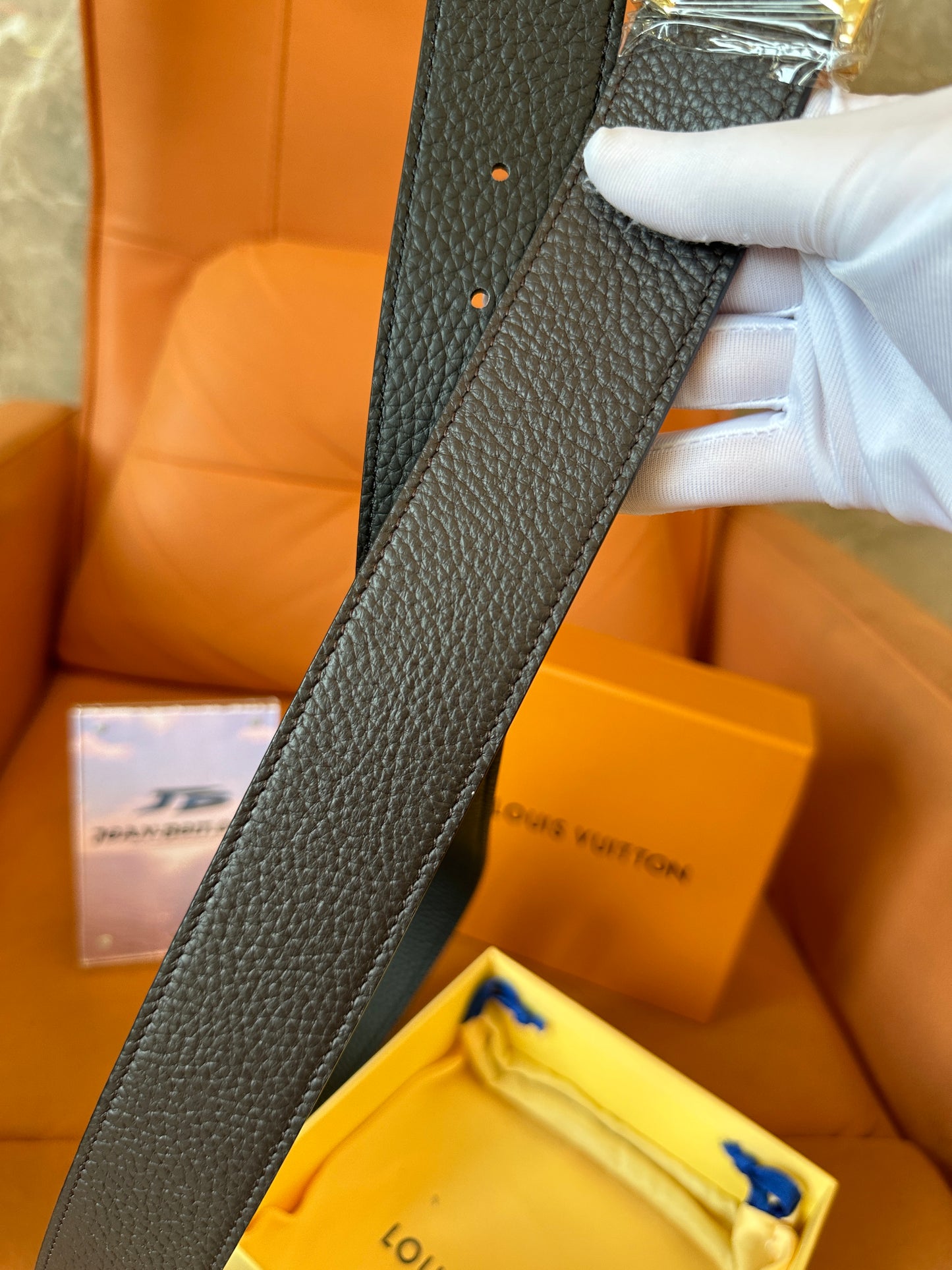 Louis Vuitton LV Initiales Belt Black Leather