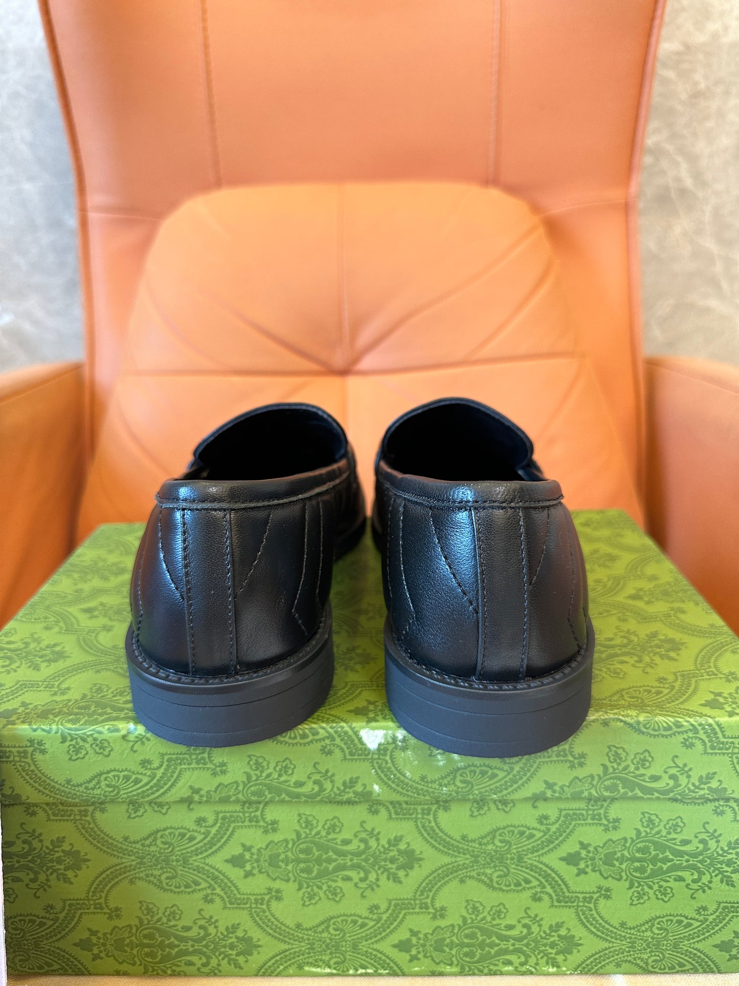 Gucci GG Marmont Black Quilted Leather Loafers