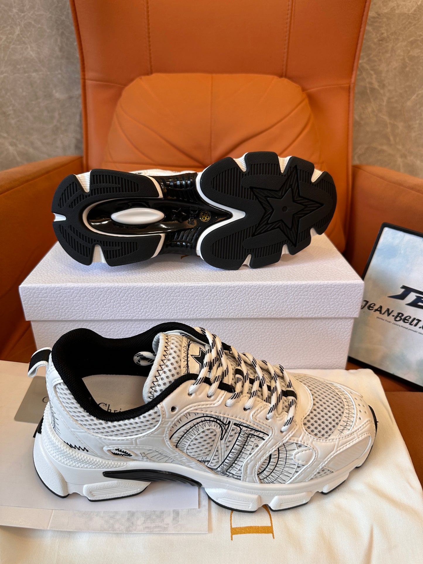 Zapatillas blancas de malla Dior B30