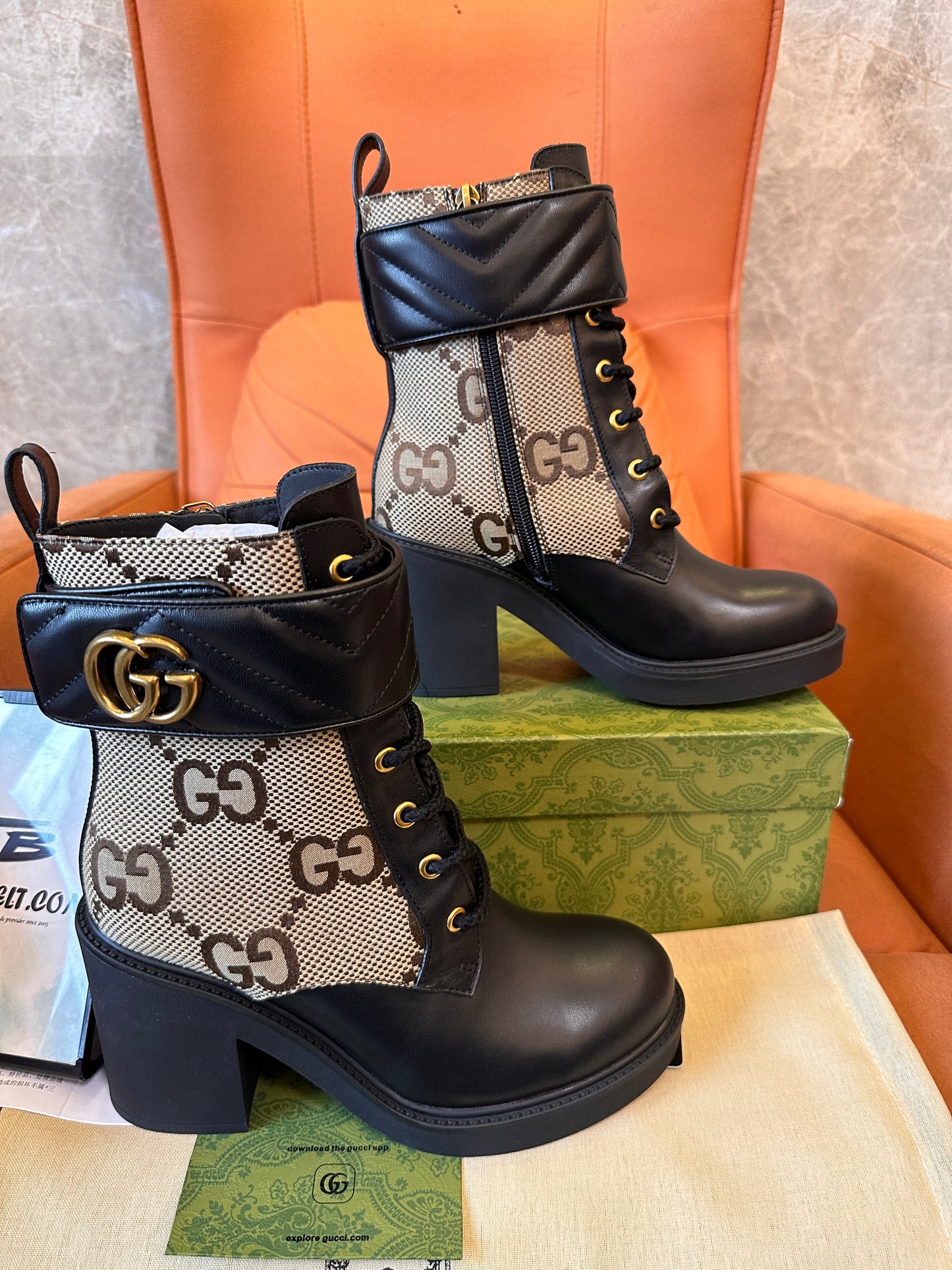 Botines acolchados GG de Gucci