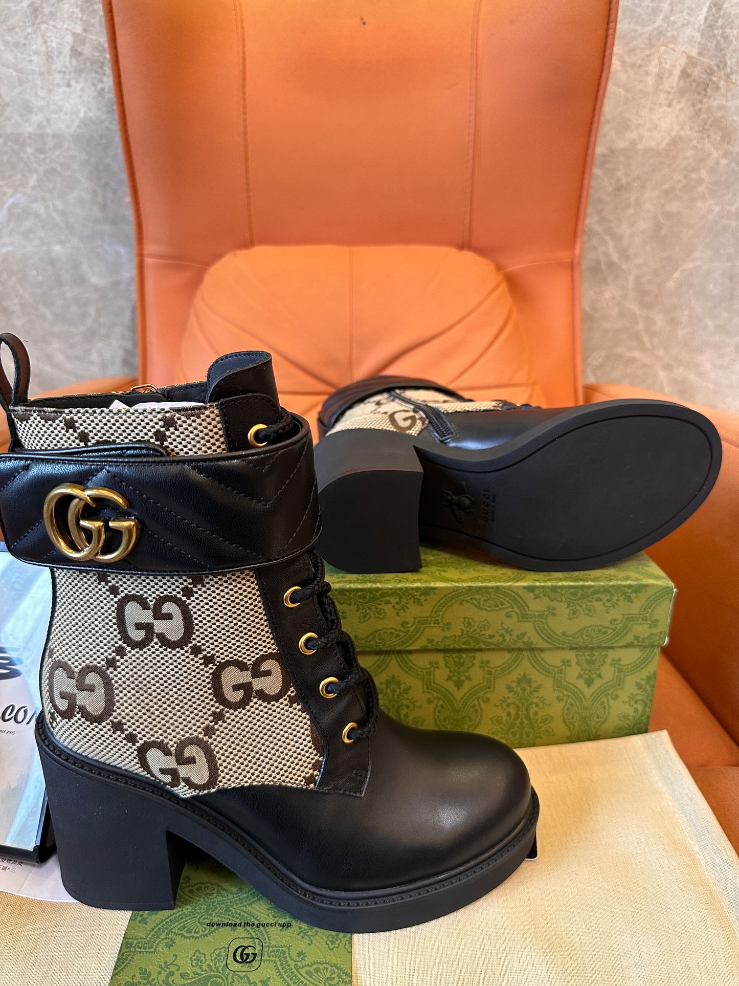 Botines acolchados GG de Gucci