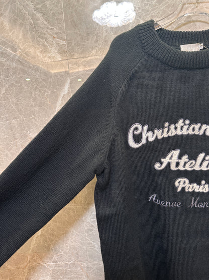 Christian Dior Atelier Black Wool Sweater – Avenue Montaigne