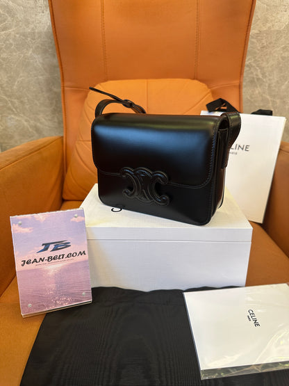 Celine Teen Triomphe Bag in Smooth Calfskin Black