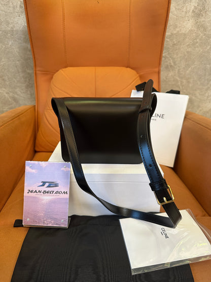 Celine Teen Triomphe Bag in Smooth Calfskin Black