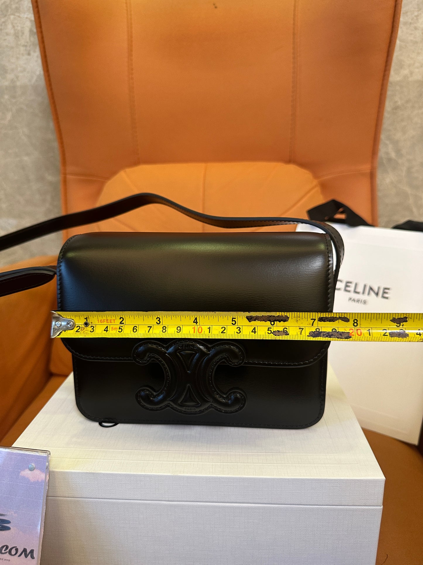 Celine Teen Triomphe Bag in Smooth Calfskin Black