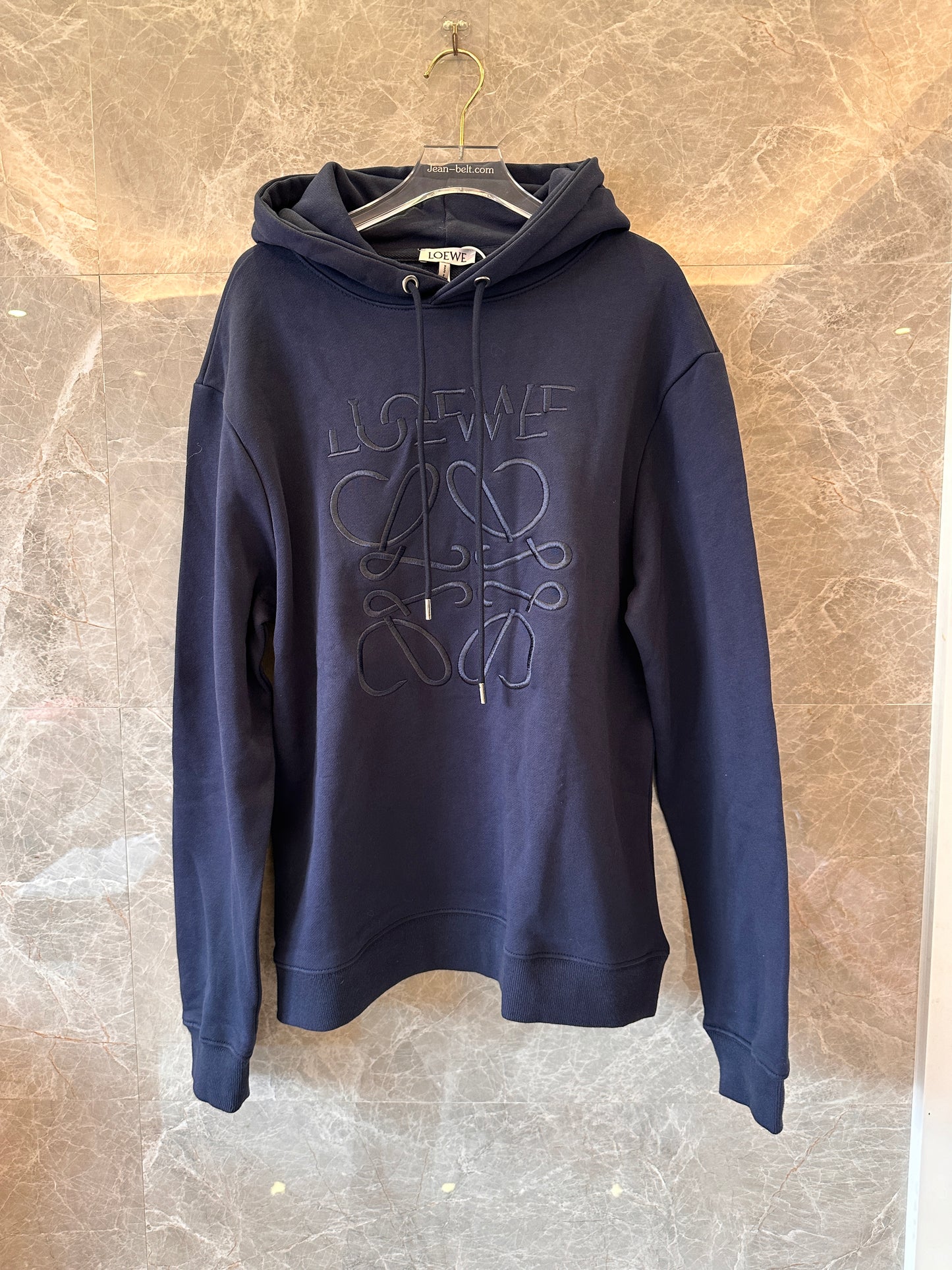 Sudadera con capucha y anagrama de Loewe – azul marino