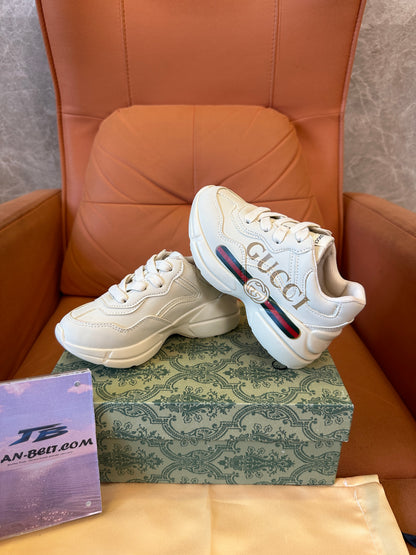 Gucci Rhyton Kids Sneakers White Leather
