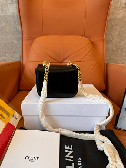 Celine Triomphe Mini Shoulder Bag - Black