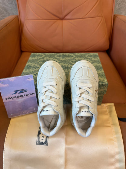 Gucci Rhyton Kids Sneakers White Leather