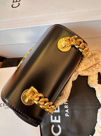 Celine Triomphe Mini Shoulder Bag - Black