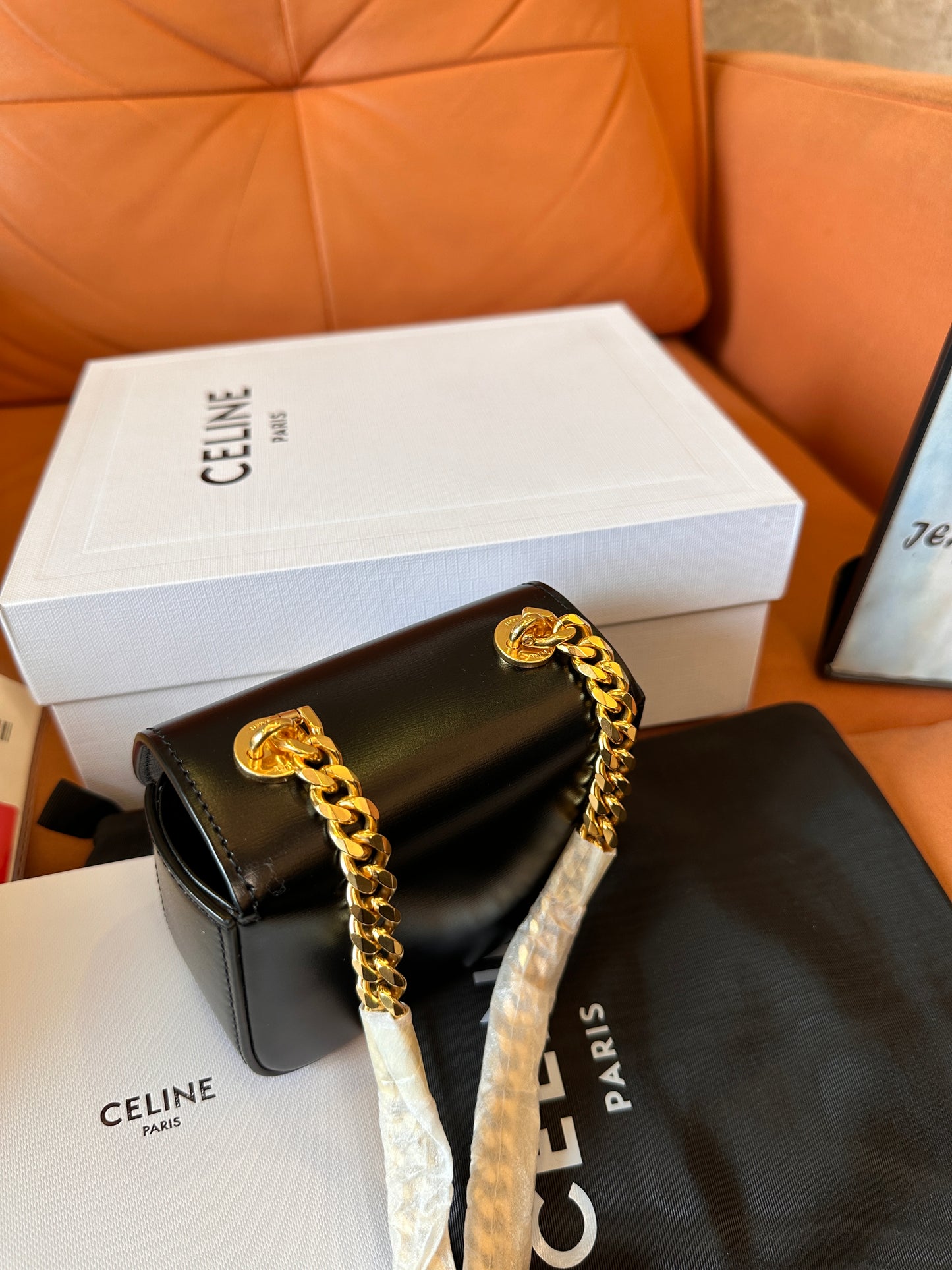 Celine Triomphe Mini Shoulder Bag - Black