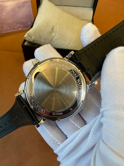 IWC Portofino Automatic Watch with Sunburst Blue Dial and Diamond Bezel