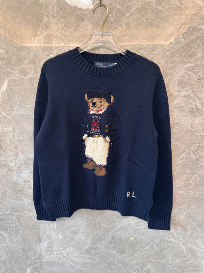 Suéter de malha de urso Polo Ralph Lauren em azul marinho