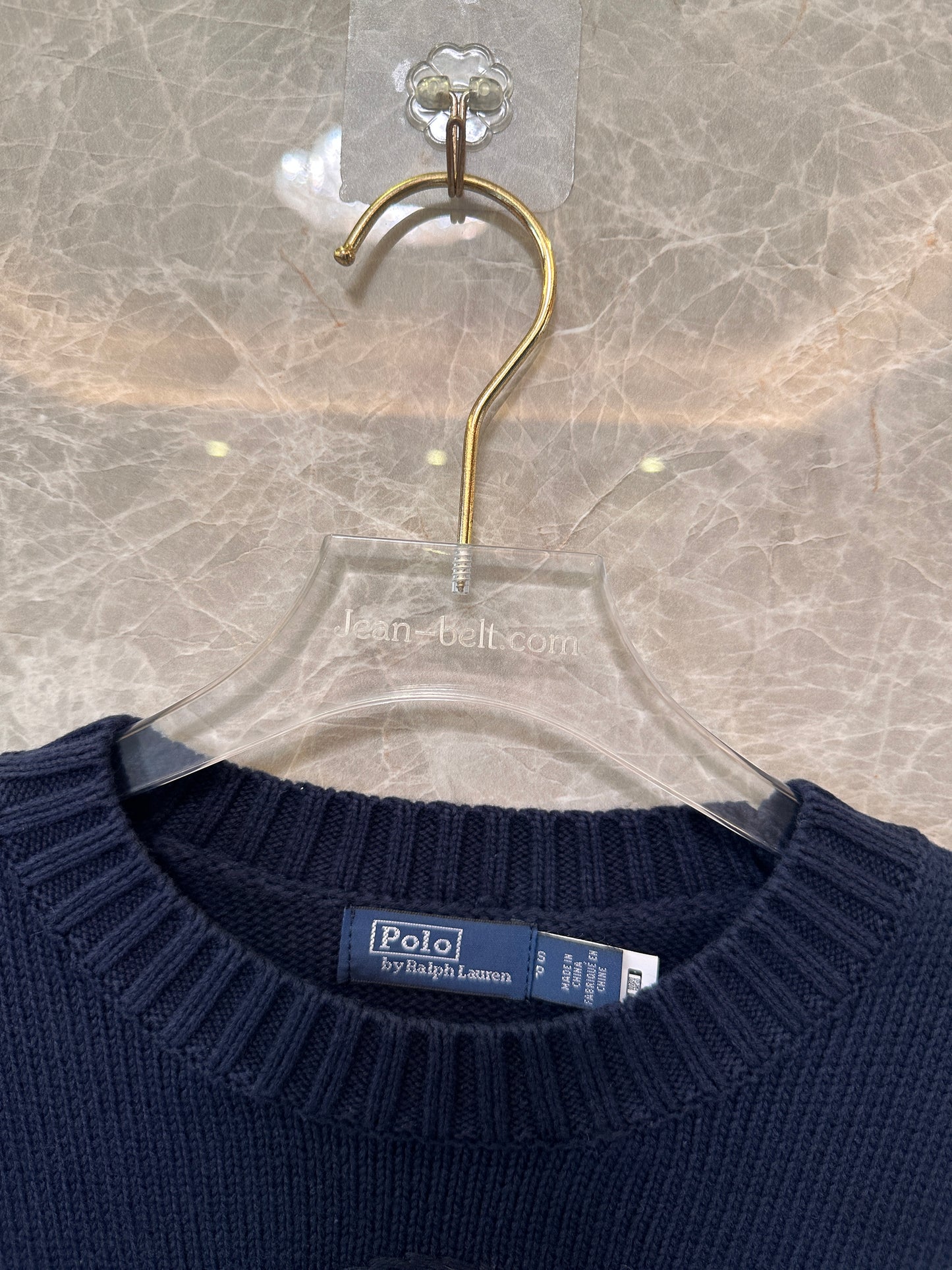 Suéter de malha de urso Polo Ralph Lauren em azul marinho