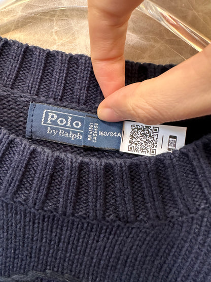 Suéter de malha de urso Polo Ralph Lauren em azul marinho