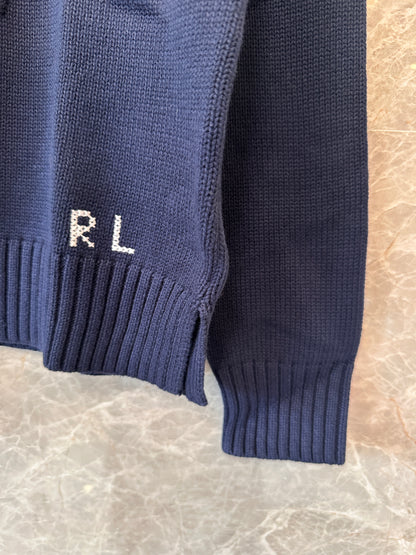 Suéter de malha de urso Polo Ralph Lauren em azul marinho