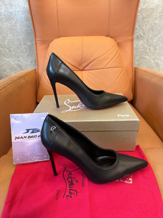Christian Louboutin So Kate Black Leather Pumps