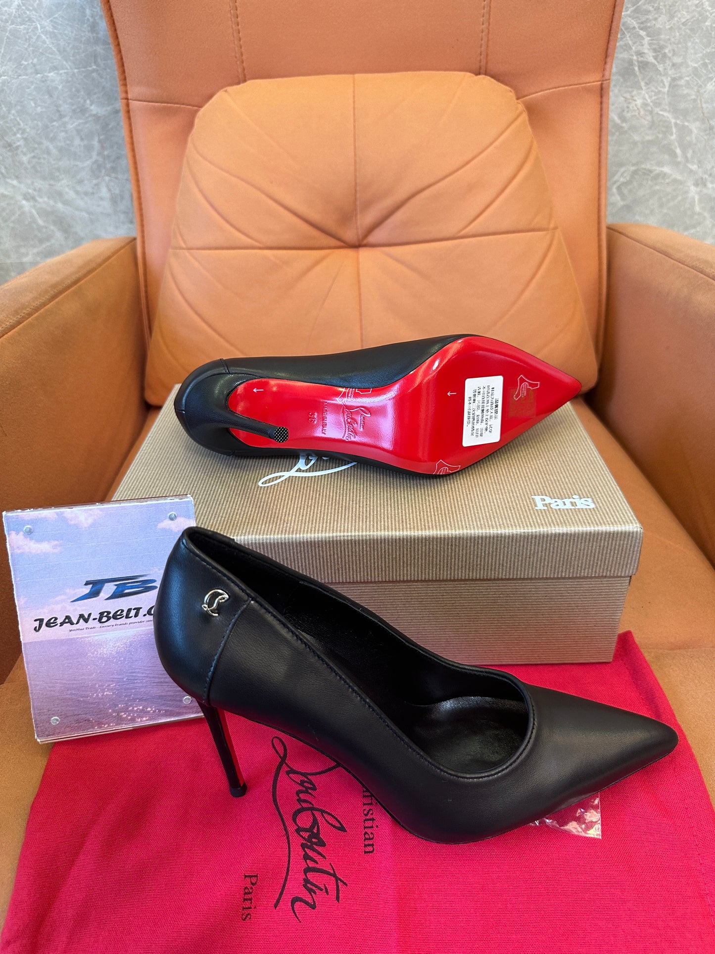Christian Louboutin So Kate Black Leather Pumps