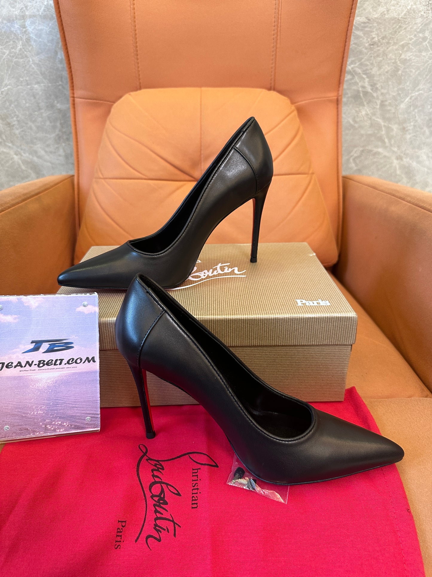 Christian Louboutin So Kate Black Leather Pumps