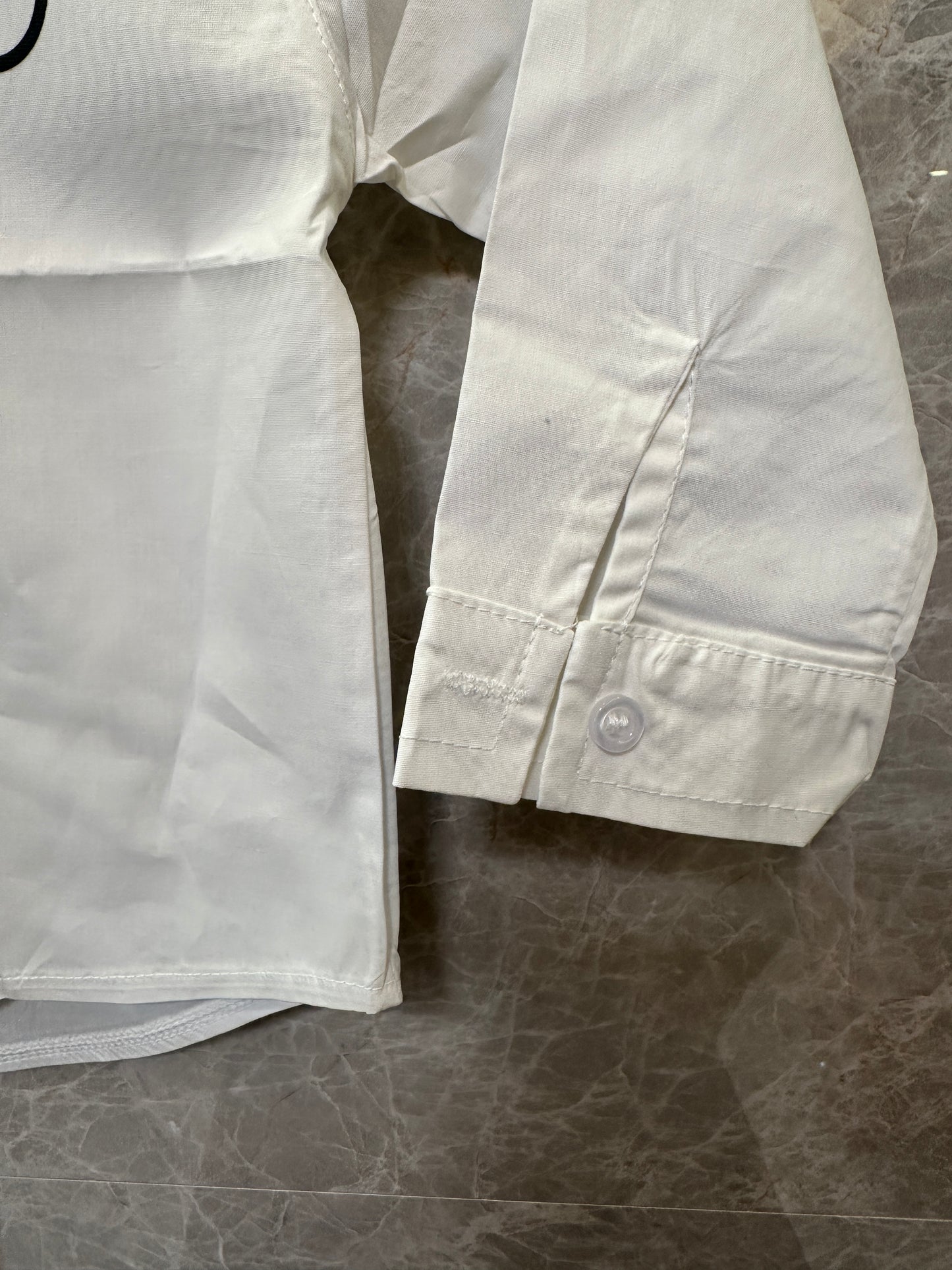 Gucci Kids Camisa Branca de Algodão com Logótipo