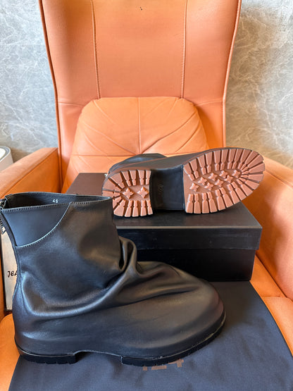 Botines de cuero negro de Rick Owens
