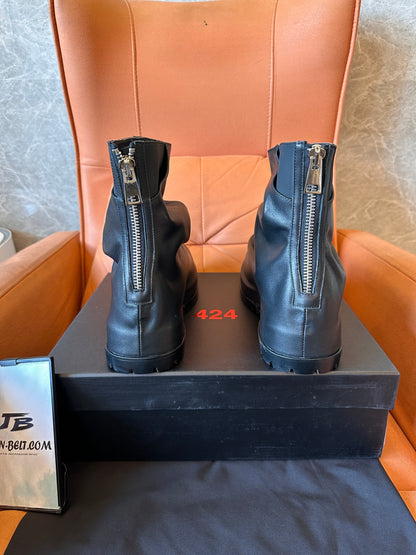 Botines de cuero negro de Rick Owens