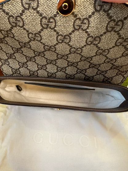 Gucci Small GG Supreme Flap Shoulder Bag