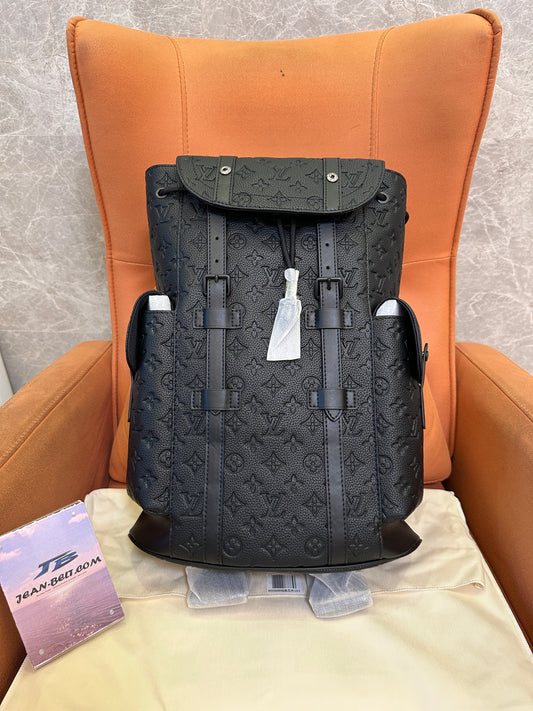 Louis Vuitton Christopher PM Backpack in Monogram Shadow Leather – Black