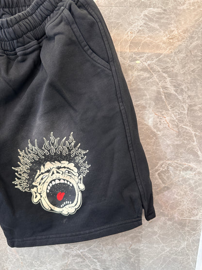 Shorts preto com estampa gráfica Hellstar