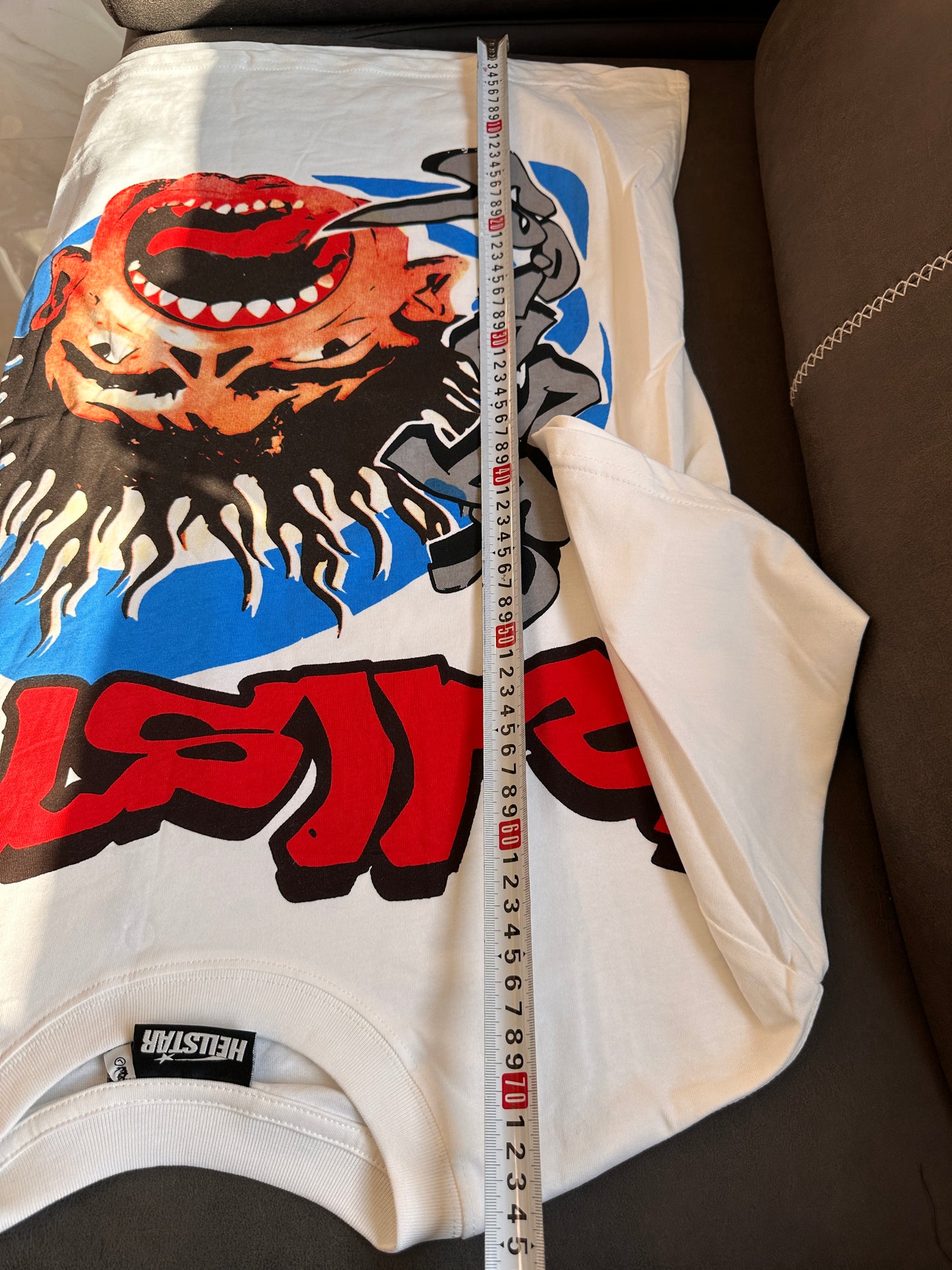 Camiseta oversized com estampa Hellstar - branca